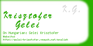 krisztofer gelei business card